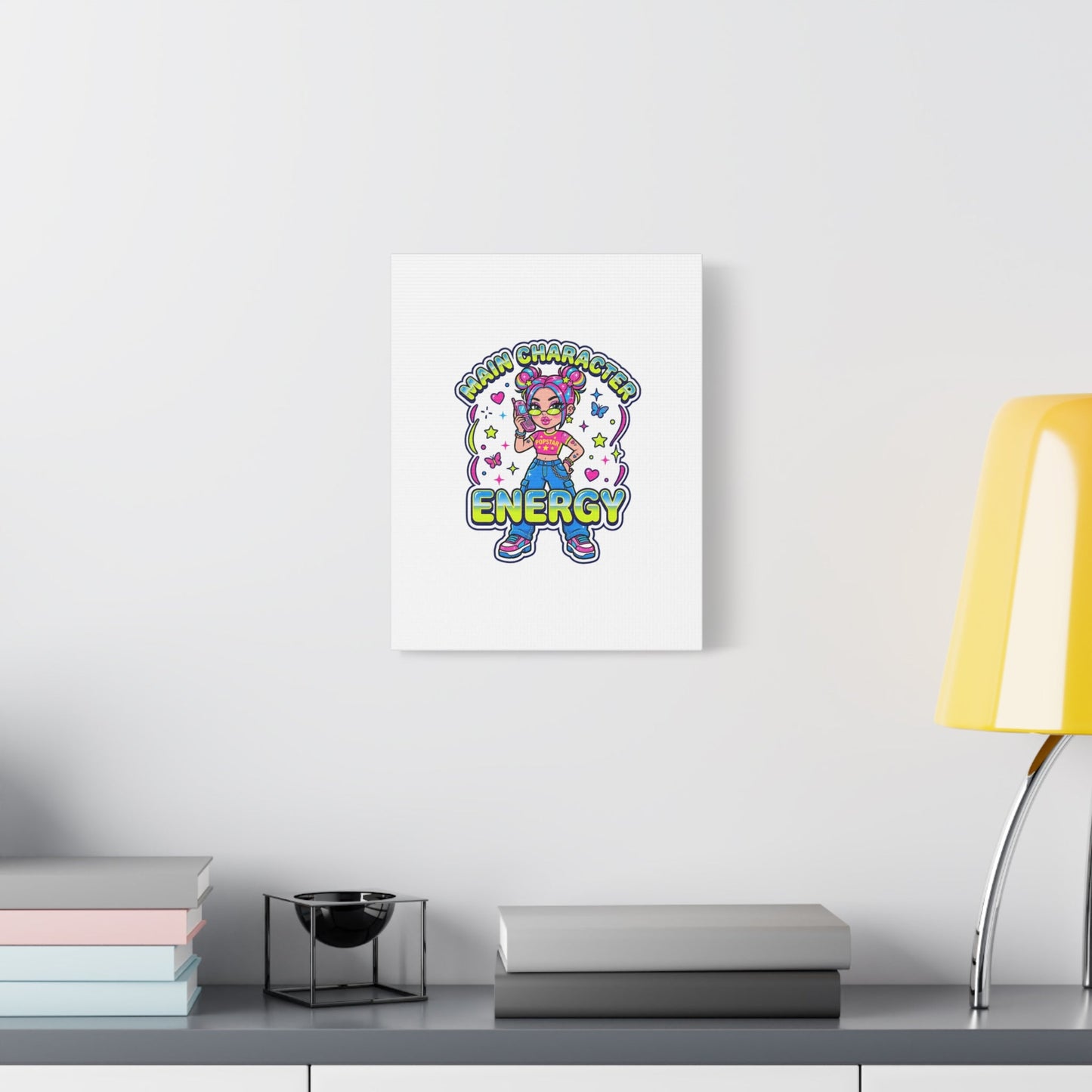 Main Character Energy Canvas | Y2K Aesthetic, Retro Internet Pop Art