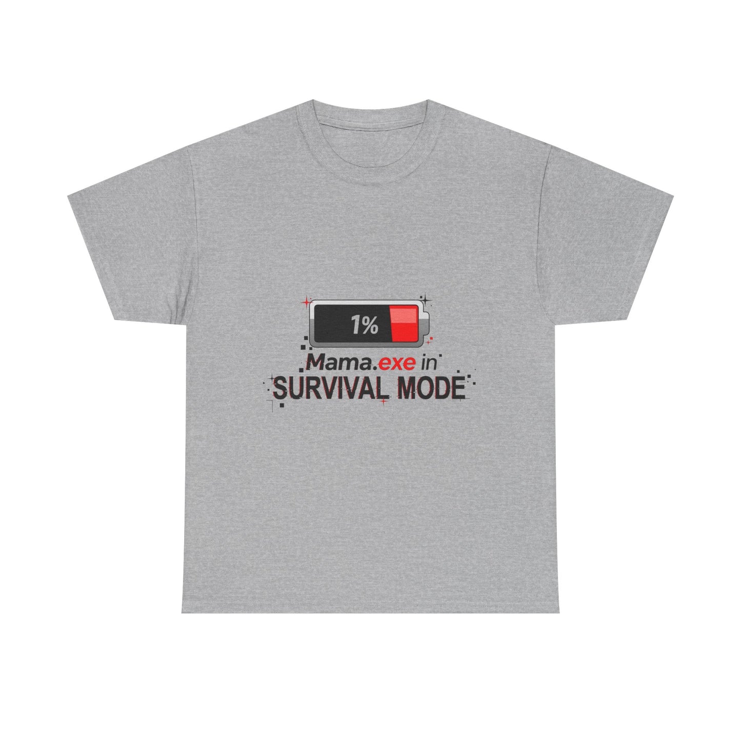 Mama.exe in Survival Mode T-Shirt — Low Battery Funny Mom Tee