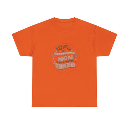 Pretty Tired Mom T-Shirt Funny Vintage Tee Gift for Mom Women Funny Mom Shirt