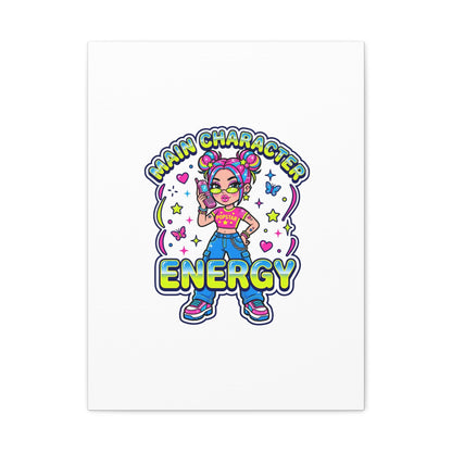 Main Character Energy Canvas | Y2K Aesthetic, Retro Internet Pop Art