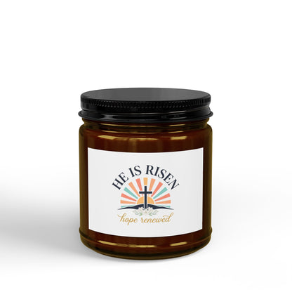 He Is Risen Soy Candle — 4oz & 9oz Scented Jar (Hope Renewed)