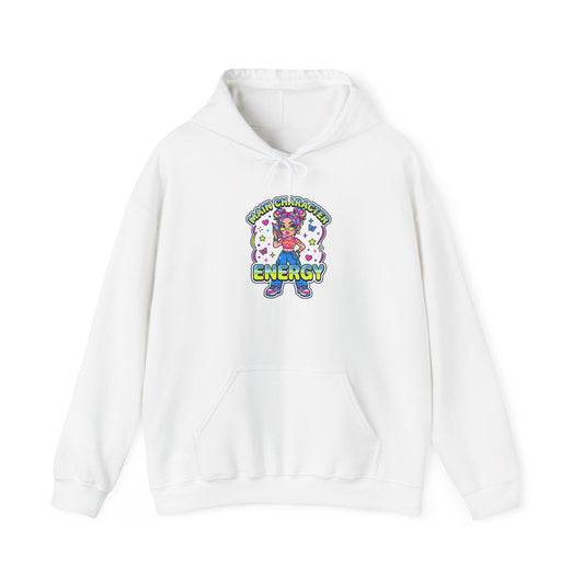 Playful Y2K Sassy Energy Hoodie | 2000s Aesthetic, Retro Internet Graphic