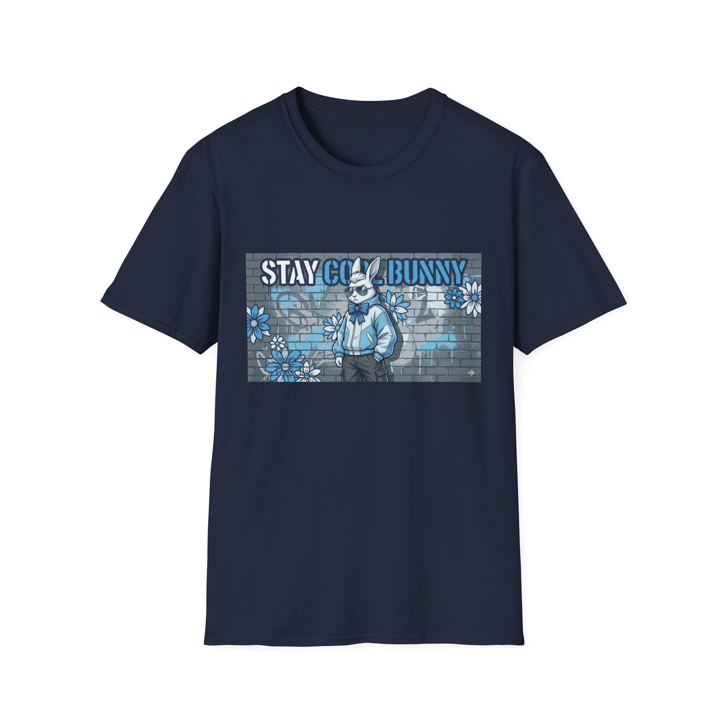 Stay Cool Bunny T-Shirt — Retro Street Art Rabbit Graphic Tee