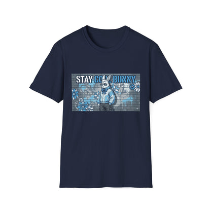 Stay Cool Bunny T-Shirt — Retro Street Art Rabbit Graphic Tee