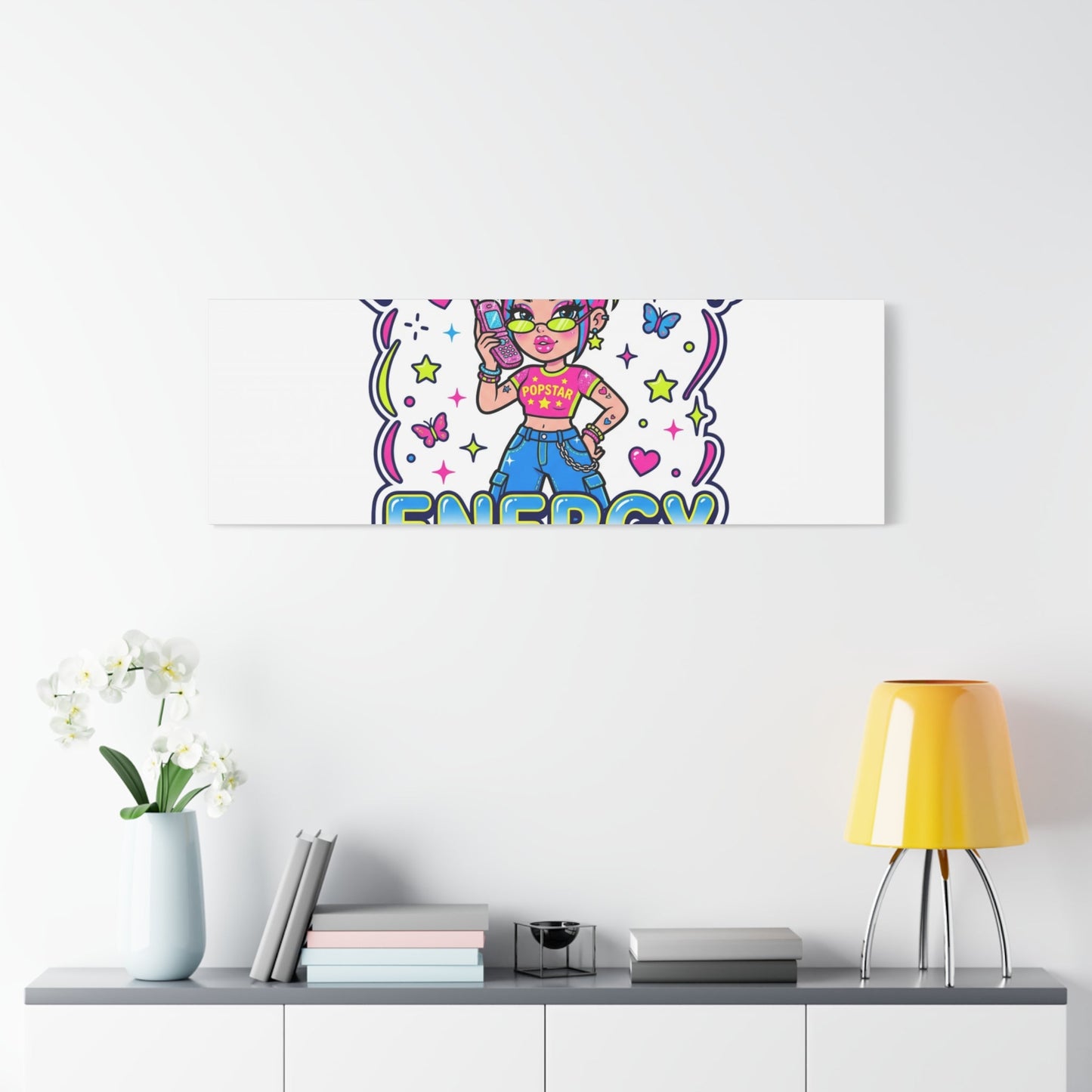 Main Character Energy Canvas | Y2K Aesthetic, Retro Internet Pop Art