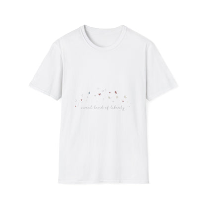 Floral Minimalist T‑Shirt — "Small Kind of Lovely" Chest Script