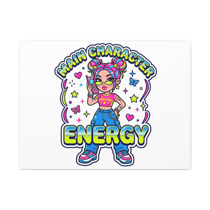 Main Character Energy Canvas | Y2K Aesthetic, Retro Internet Pop Art