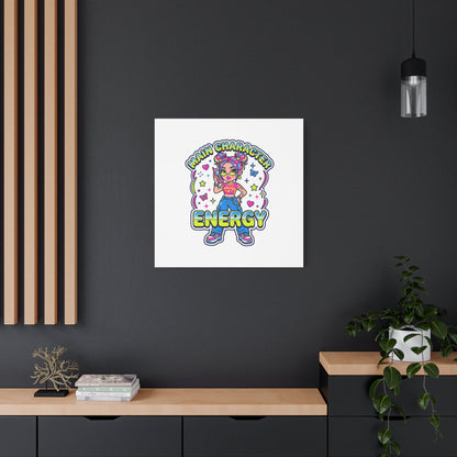 Main Character Energy Canvas | Y2K Aesthetic, Retro Internet Pop Art