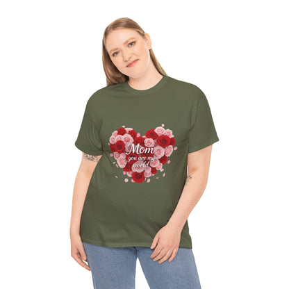 Mom You Are My World Floral Heart T-Shirt