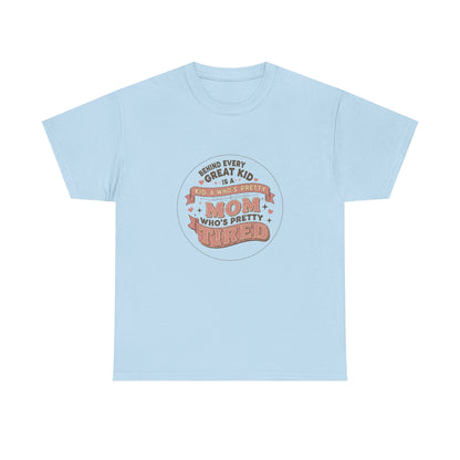 Pretty Tired Mom T-Shirt Funny Vintage Tee Gift for Mom Women Funny Mom Shirt