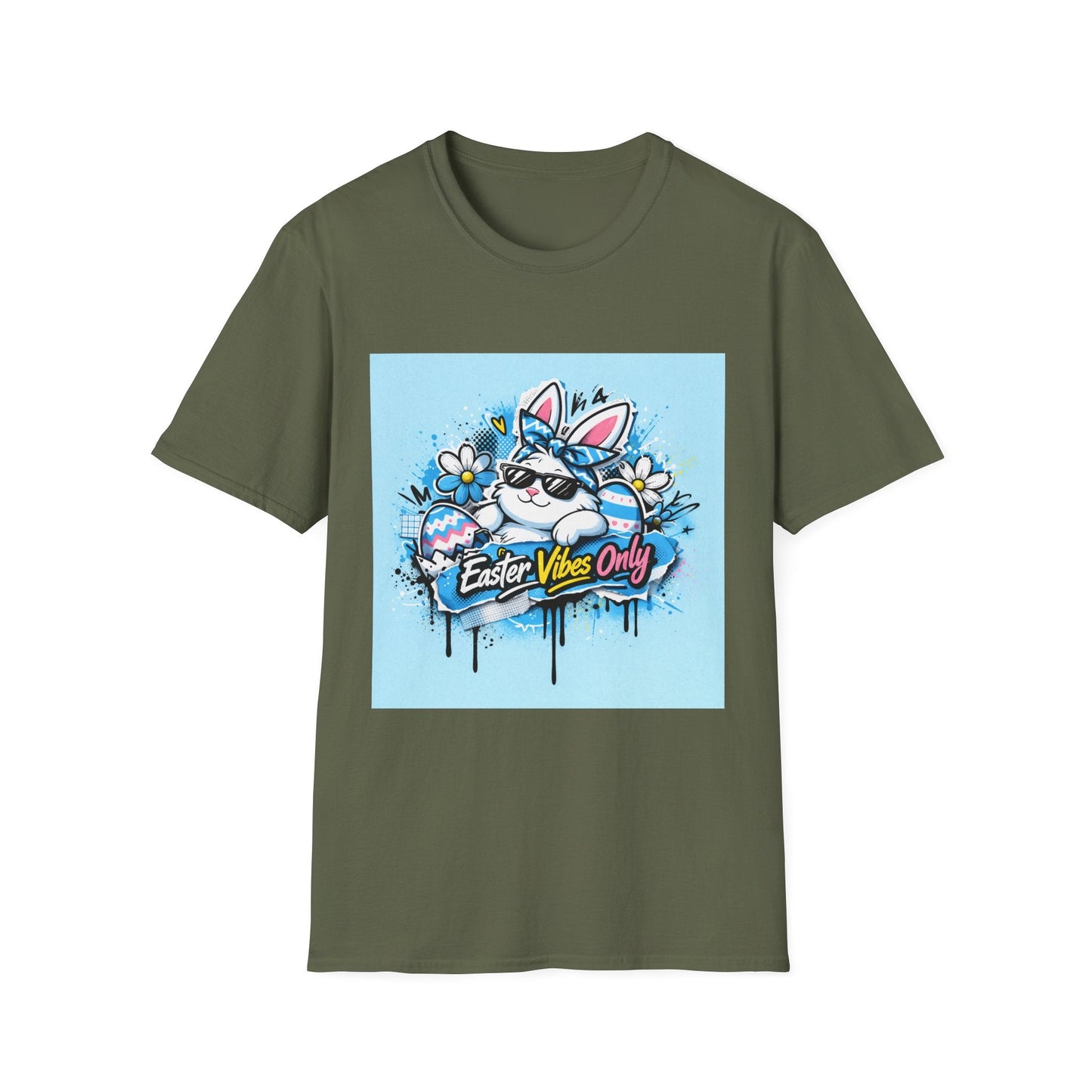 Easter Vibes Only T-Shirt — Cool Bunny Graphic Tee
