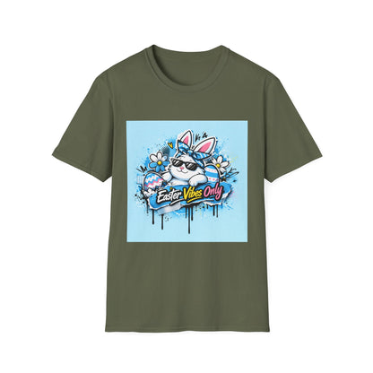 Easter Vibes Only T-Shirt — Cool Bunny Graphic Tee