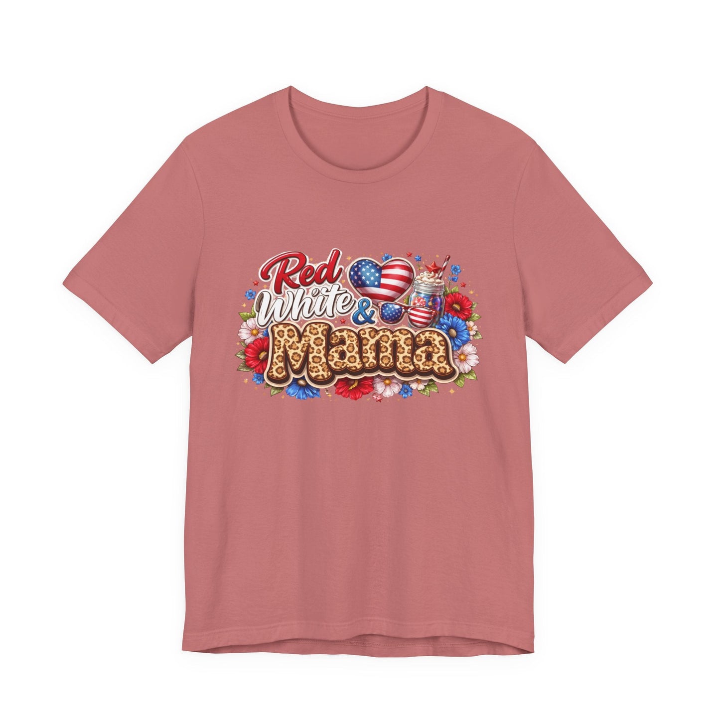 Red White & Mamma Tee — Patriotic Mom T-Shirt for Mother's Day & 4th of July