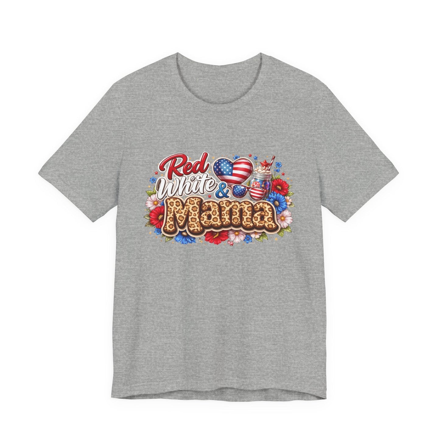 Red White & Mamma Tee — Patriotic Mom T-Shirt for Mother's Day & 4th of July