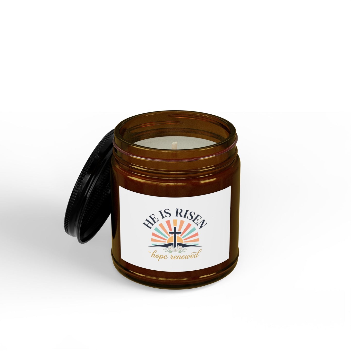 He Is Risen Soy Candle — 4oz & 9oz Scented Jar (Hope Renewed)