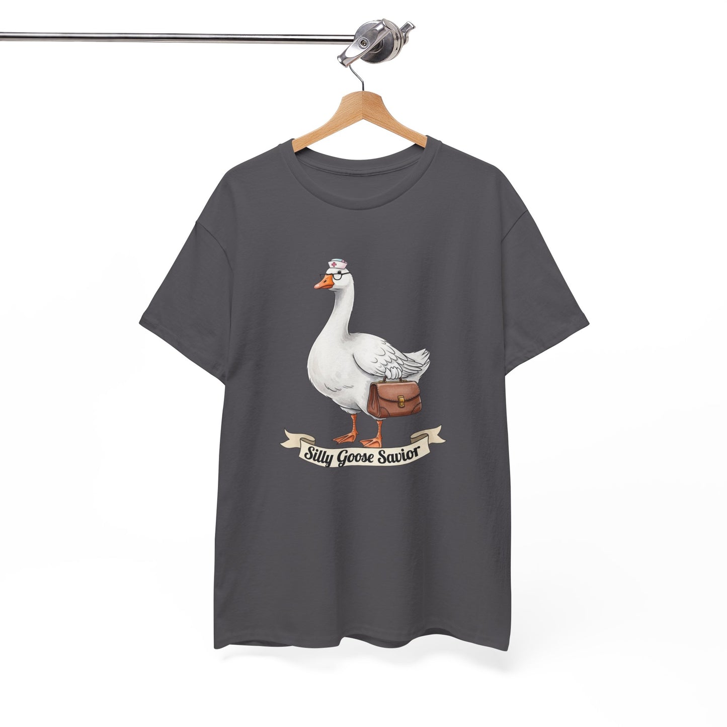 Goose Savior T-Shirt — Vintage Illustrated Goose Tee Whimsical Animal Gift