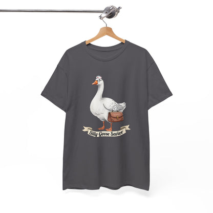 Goose Savior T-Shirt — Vintage Illustrated Goose Tee Whimsical Animal Gift