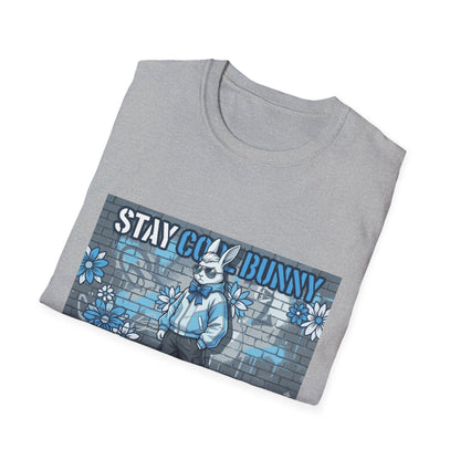 Stay Cool Bunny T-Shirt — Retro Street Art Rabbit Graphic Tee