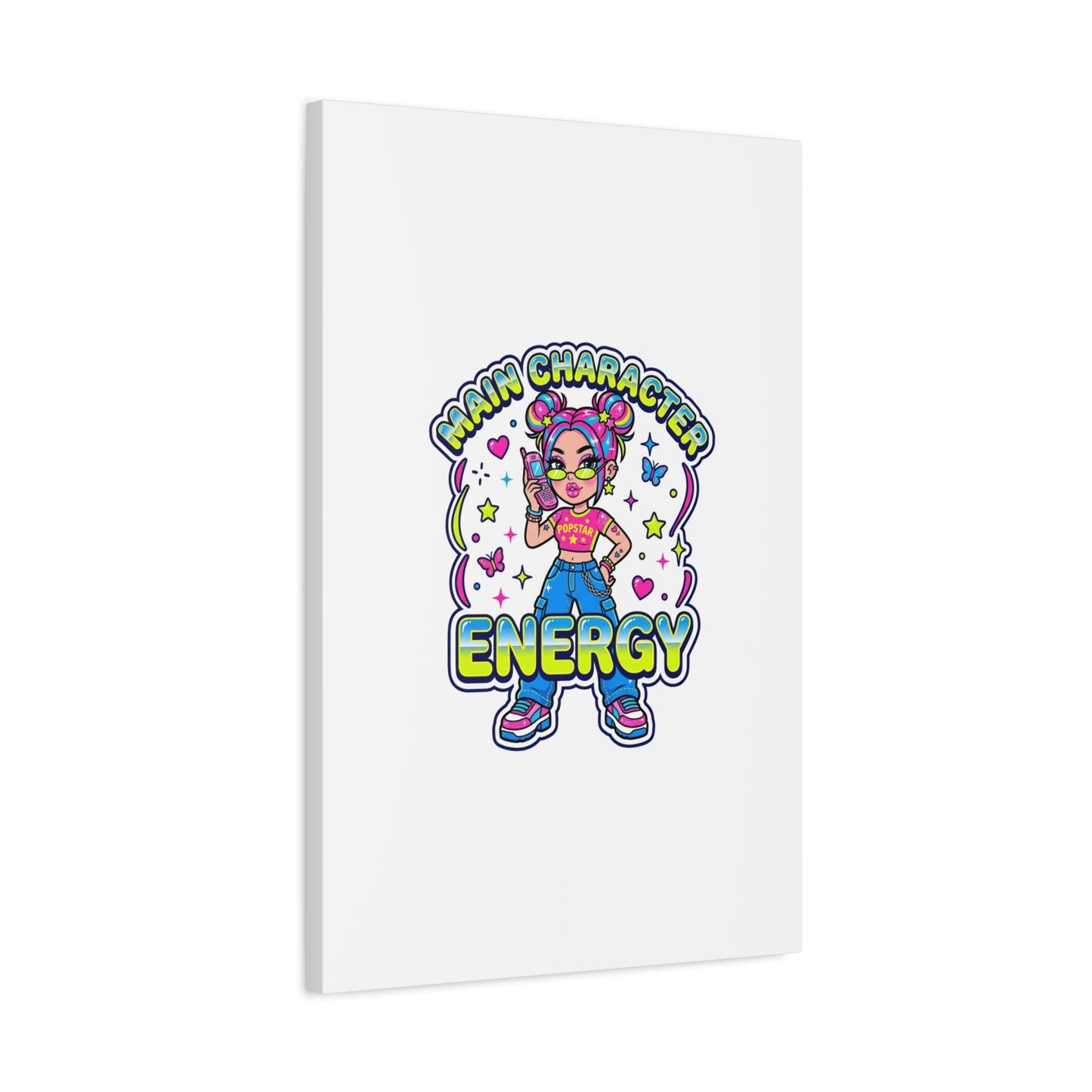 Main Character Energy Canvas | Y2K Aesthetic, Retro Internet Pop Art
