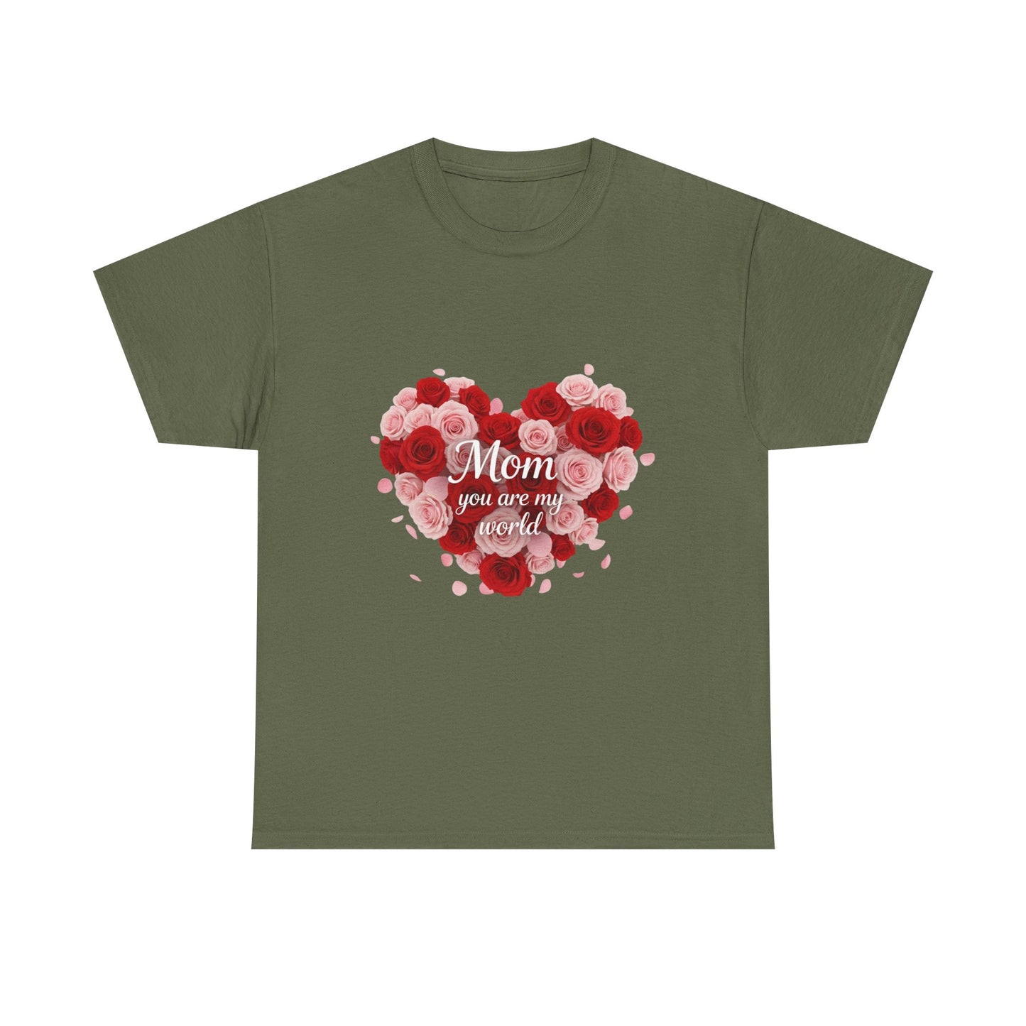 Mom You Are My World Floral Heart T-Shirt