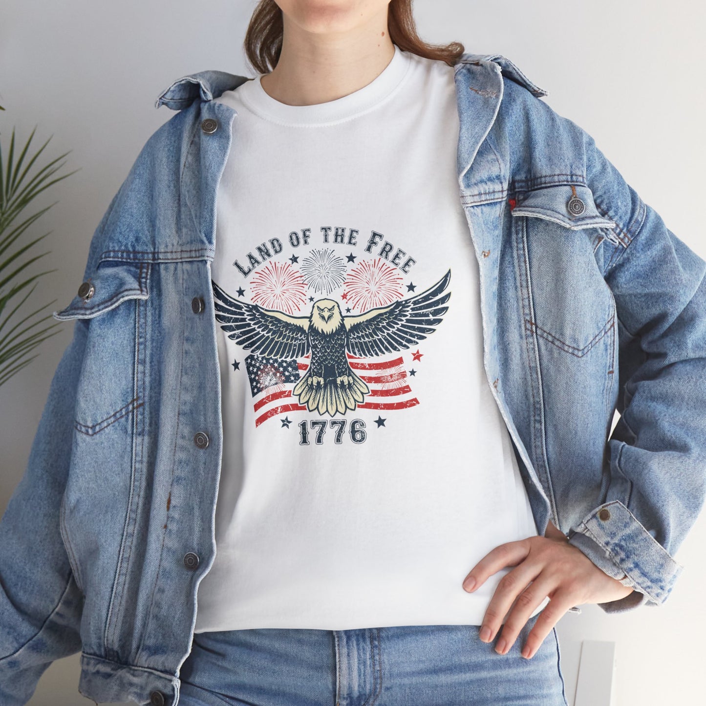 Land of the Free Eagle T-Shirt — 1776 Vintage Patriotic American Tee Gift