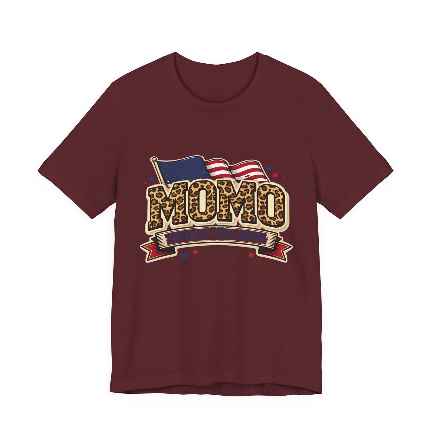 MOMO 'Thank You Mom' Patriotic Leopard Print Tee | Mom Gift T-Shirt