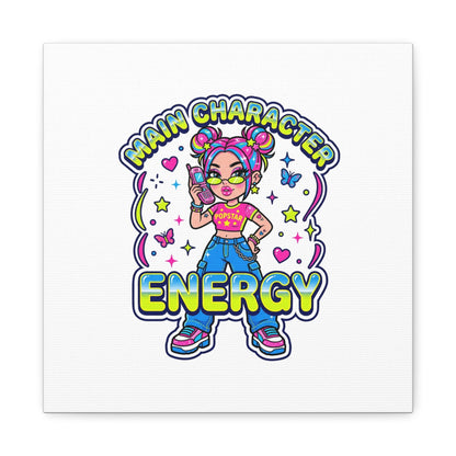 Main Character Energy Canvas | Y2K Aesthetic, Retro Internet Pop Art