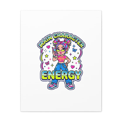 Main Character Energy Canvas | Y2K Aesthetic, Retro Internet Pop Art