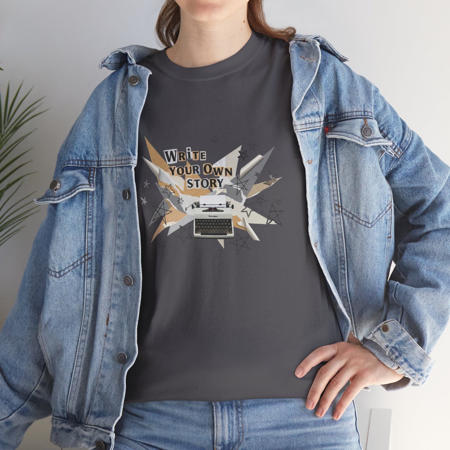 Write Your Own Story T-Shirt — Typewriter Graphic Tee Writer Gift Inspirational