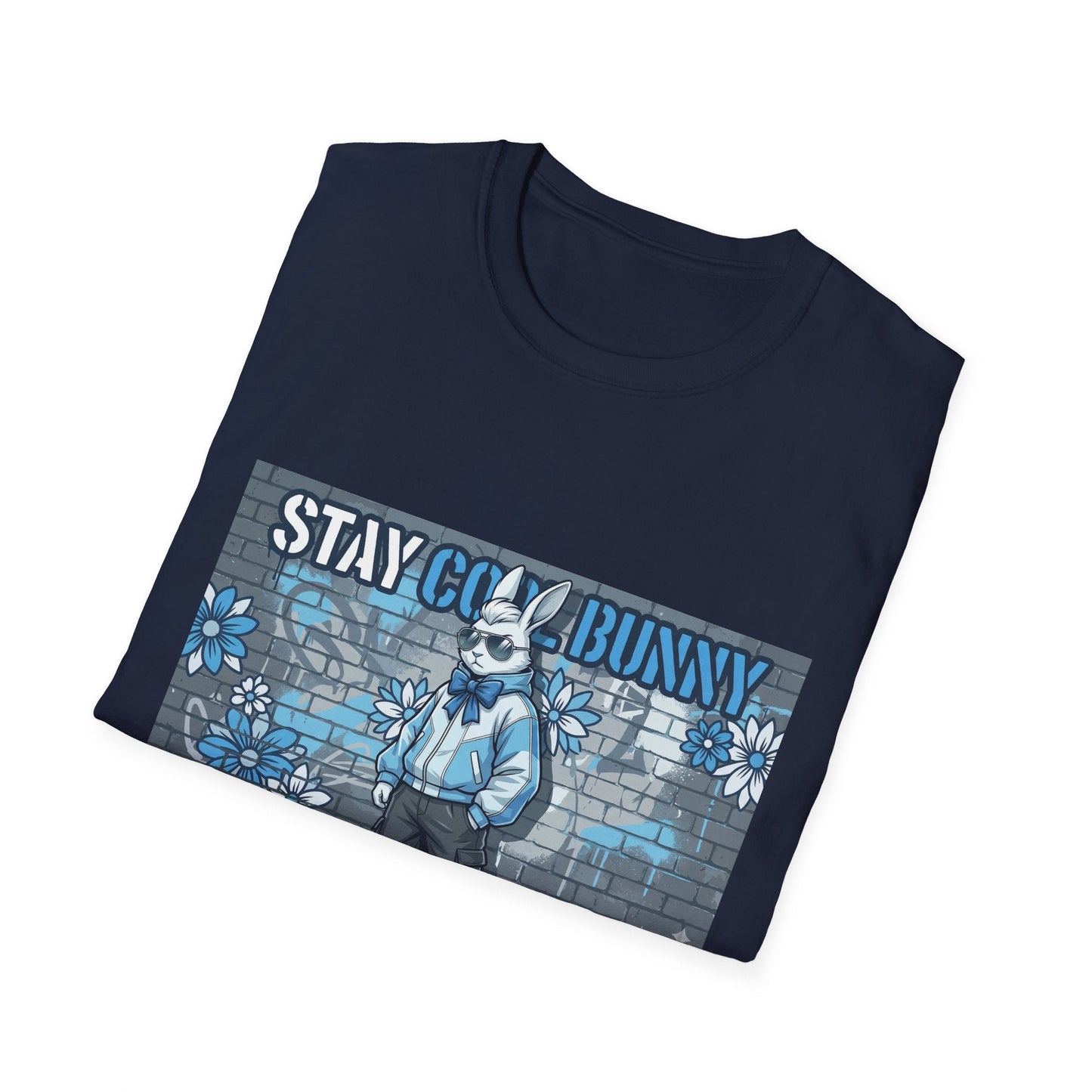 Stay Cool Bunny T-Shirt — Retro Street Art Rabbit Graphic Tee