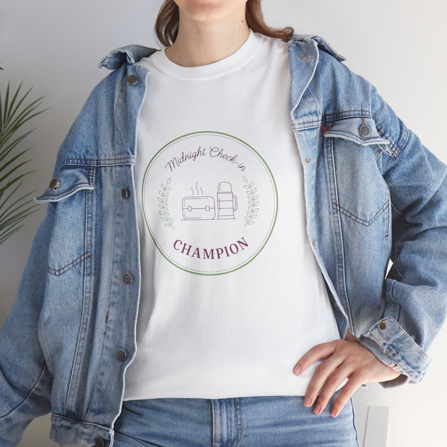 Champion of Midnight Snack T-Shirt — Funny Cozy Graphic Tee Relaxation Gift