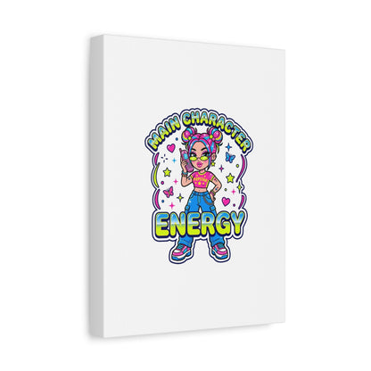 Main Character Energy Canvas | Y2K Aesthetic, Retro Internet Pop Art