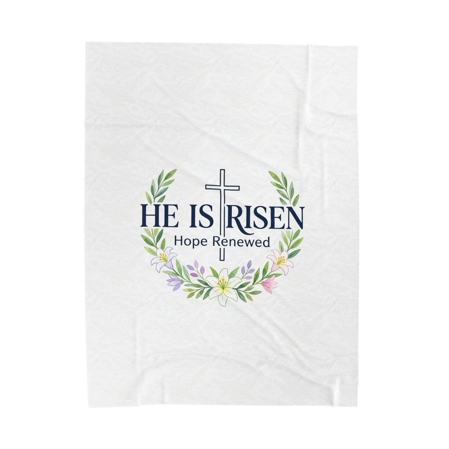 He Is Risen Velveteen Blanket | Christian Easter, Resurrection Scripture