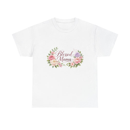 Blessed Mama Floral T-Shirt – Mother's Day Gift for Mom