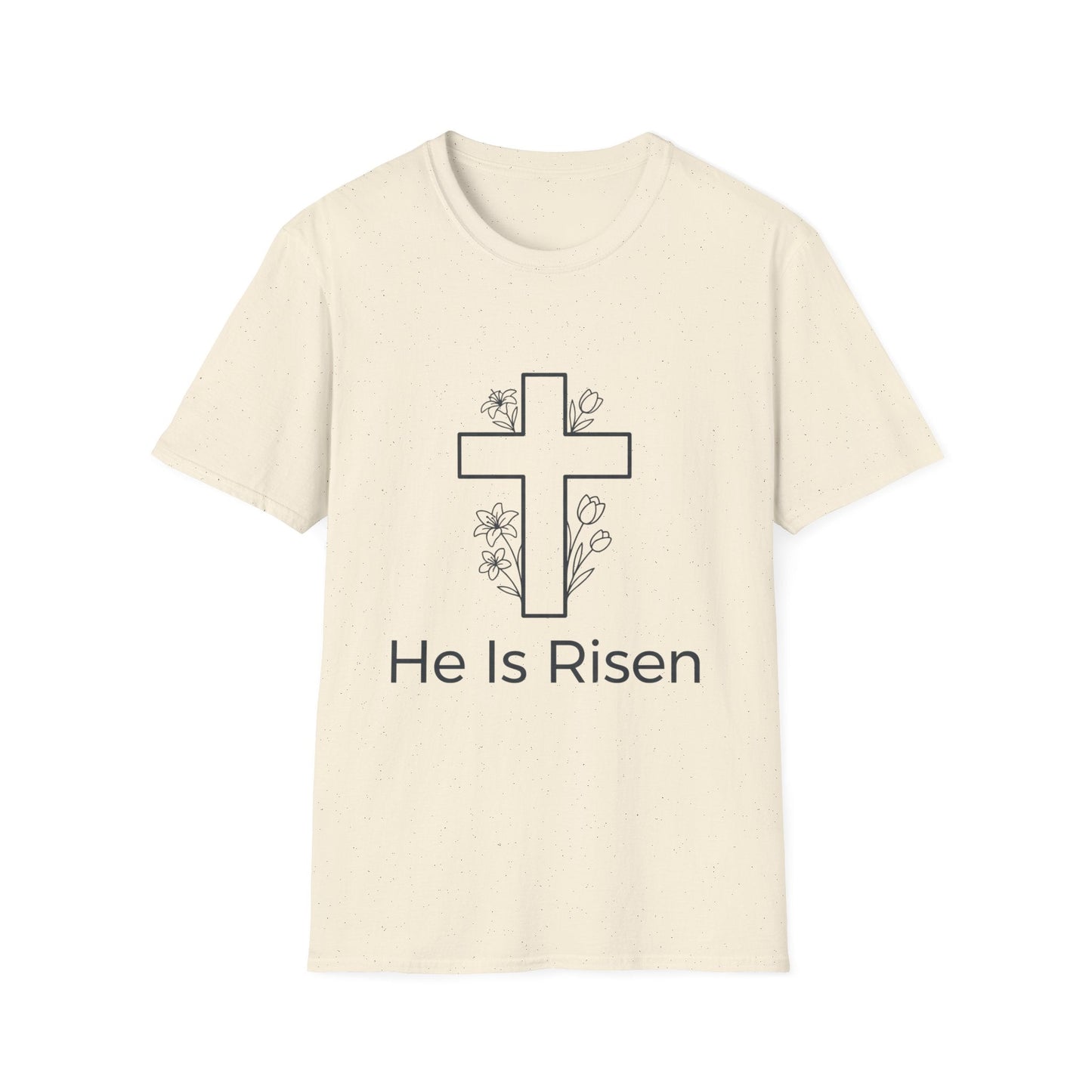 He Is Risen Cross T-Shirt — Easter Christian Faith Tee