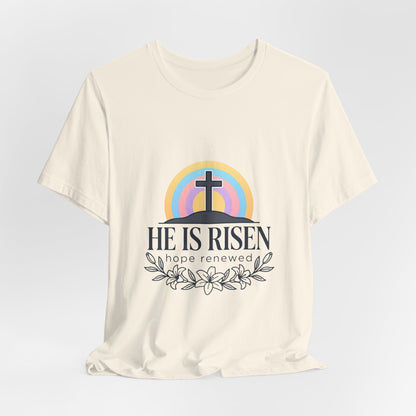 He Is Risen Tee | Easter shirt, Christian faith tee