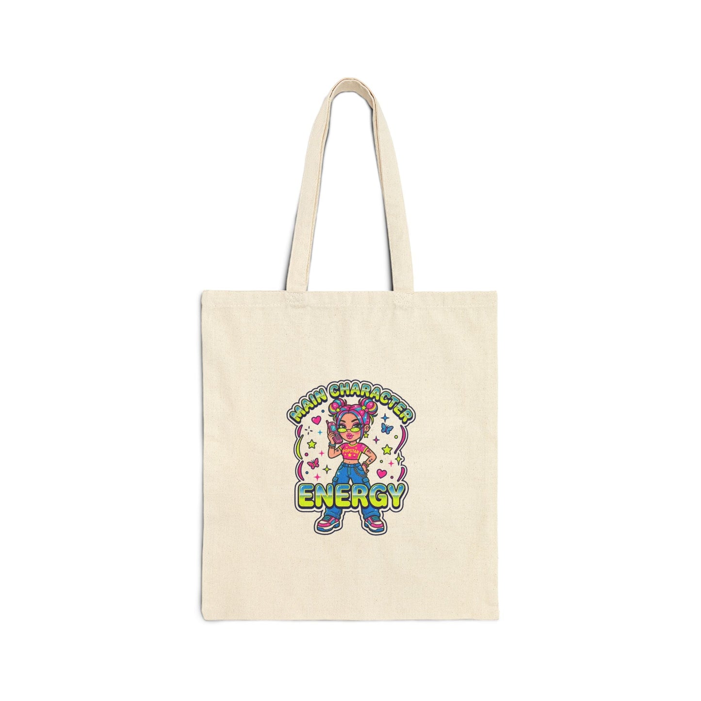 Playful Y2K Energy Graphic Tote | 2000s Aesthetic, Retro Pop Design