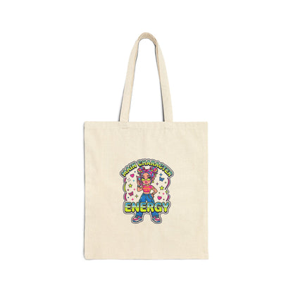 Playful Y2K Energy Graphic Tote | 2000s Aesthetic, Retro Pop Design