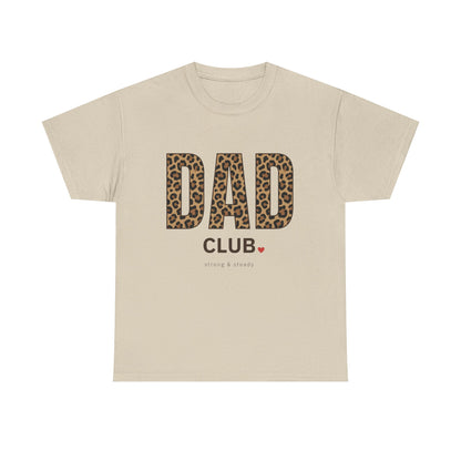 Dad Club Leopard Print T-Shirt — Father's Day Casual Tee