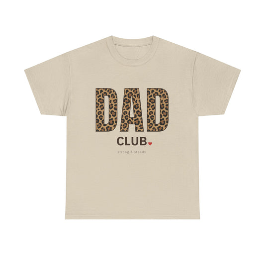 Dad Club Leopard Print T-Shirt — Father's Day Casual Tee