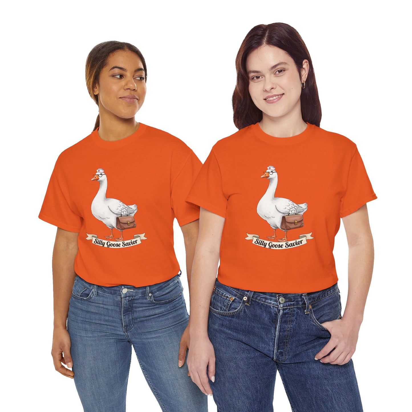 Goose Savior T-Shirt — Vintage Illustrated Goose Tee Whimsical Animal Gift
