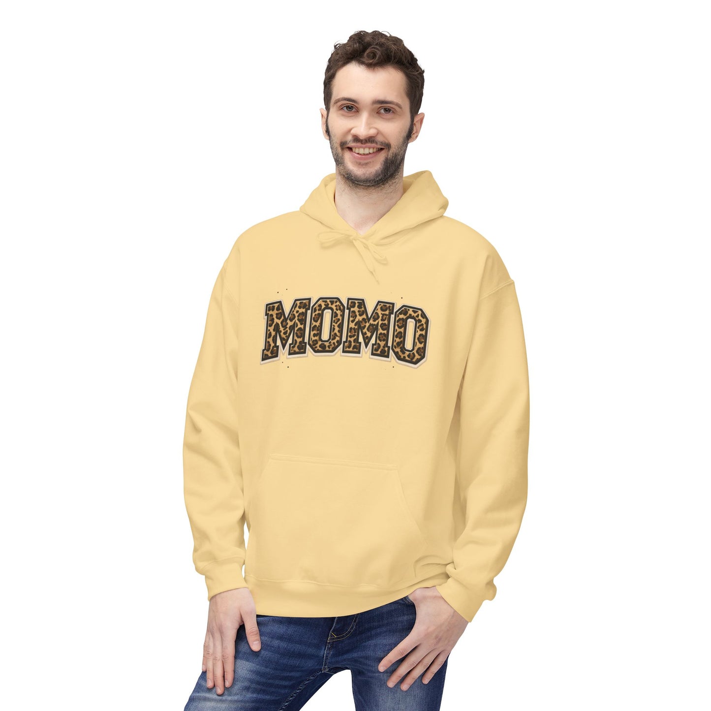 MOMO Leopard Print Hoodie | Mom Mom Lettering, Animal Print