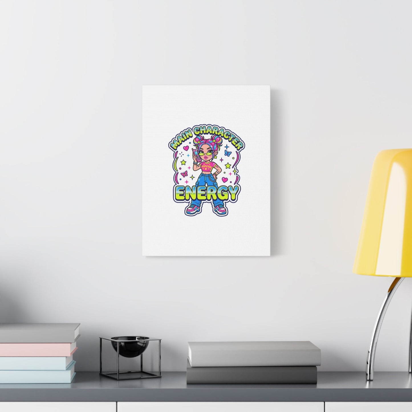 Main Character Energy Canvas | Y2K Aesthetic, Retro Internet Pop Art