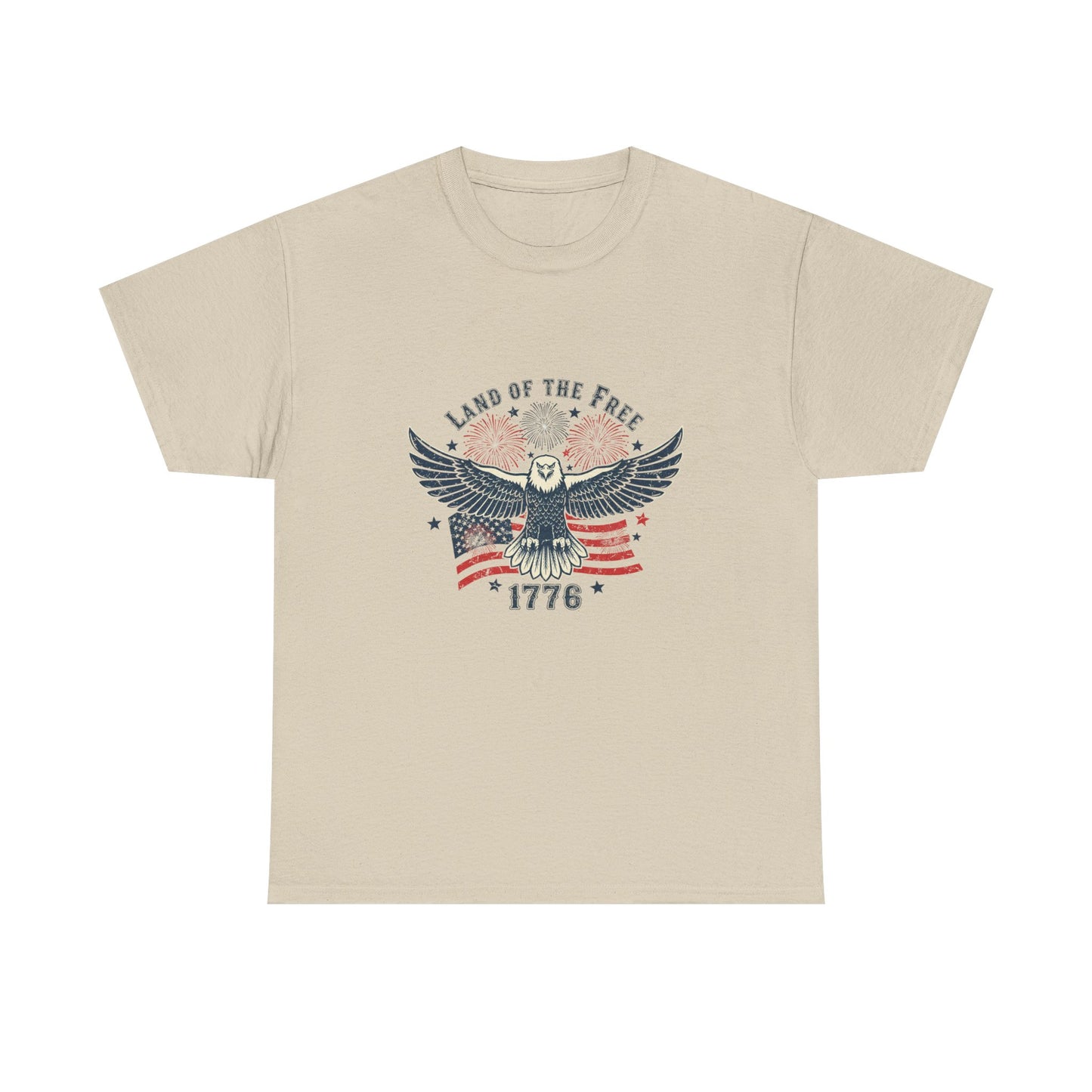 Land of the Free Eagle T-Shirt — 1776 Vintage Patriotic American Tee Gift
