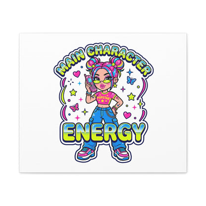 Main Character Energy Canvas | Y2K Aesthetic, Retro Internet Pop Art