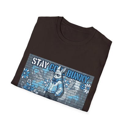 Stay Cool Bunny T-Shirt — Retro Street Art Rabbit Graphic Tee
