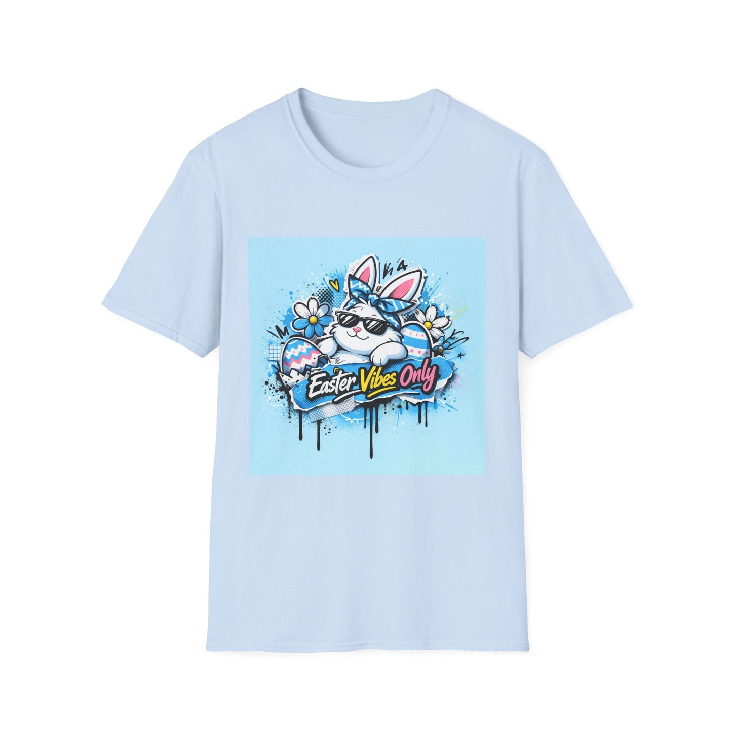 Easter Vibes Only T-Shirt — Cool Bunny Graphic Tee