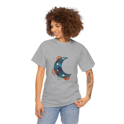 Celestial Moon Graphic Tee — Starry Crescent Night Shirt Boho Gift for Her
