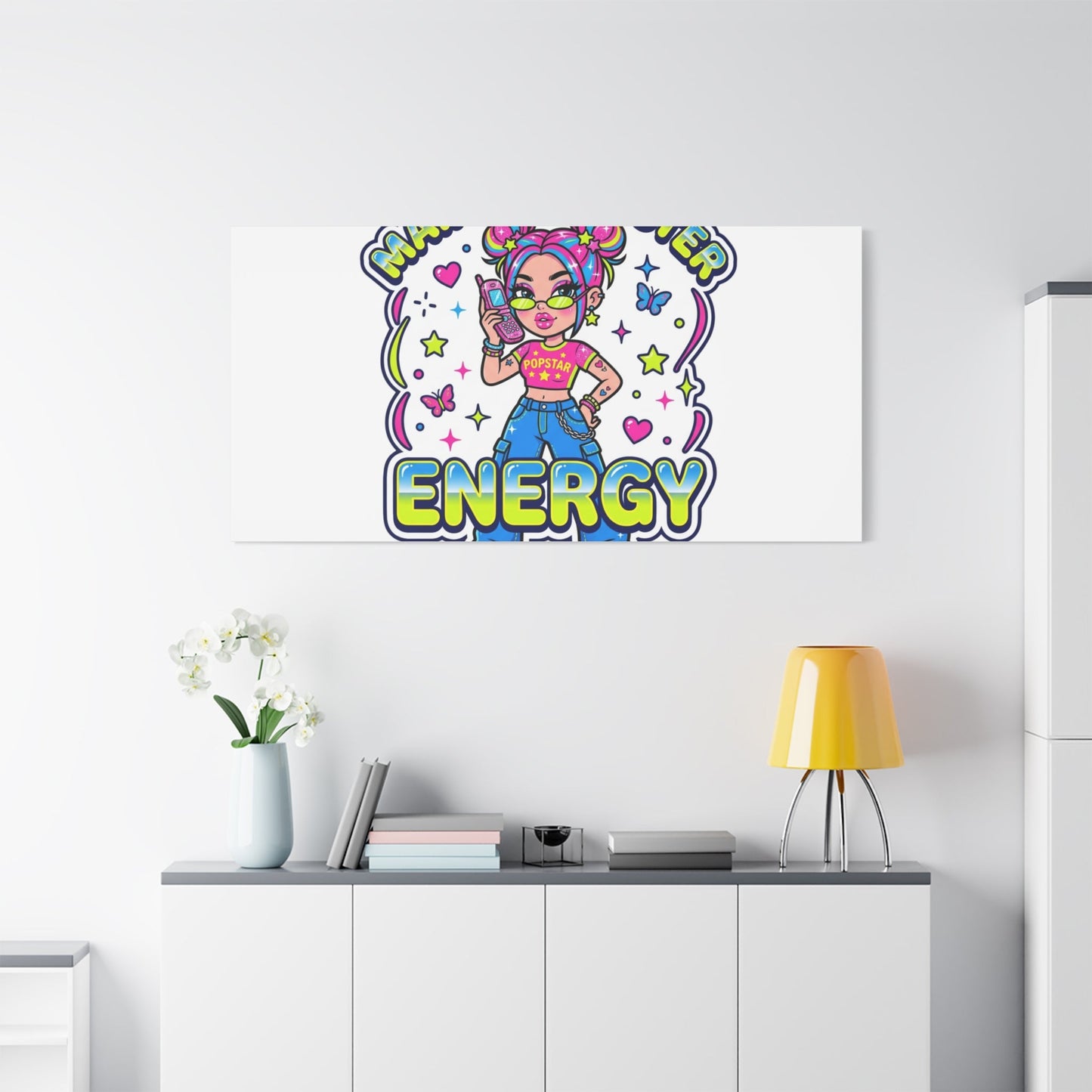 Main Character Energy Canvas | Y2K Aesthetic, Retro Internet Pop Art
