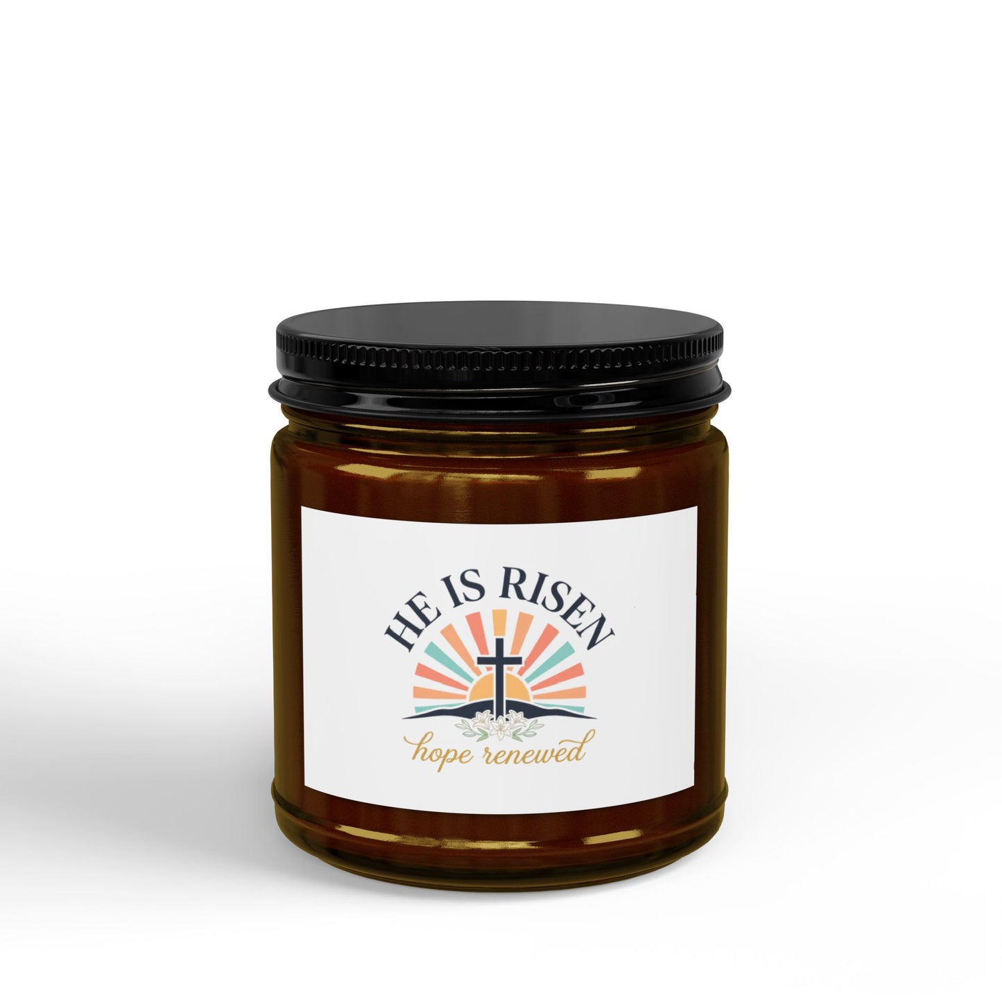 He Is Risen Soy Candle — 4oz & 9oz Scented Jar (Hope Renewed)